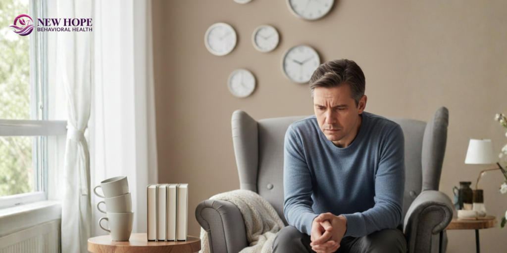 Person sitting alone showing anxiety and stress, representing how OCD affects daily life and mental wellbeing
